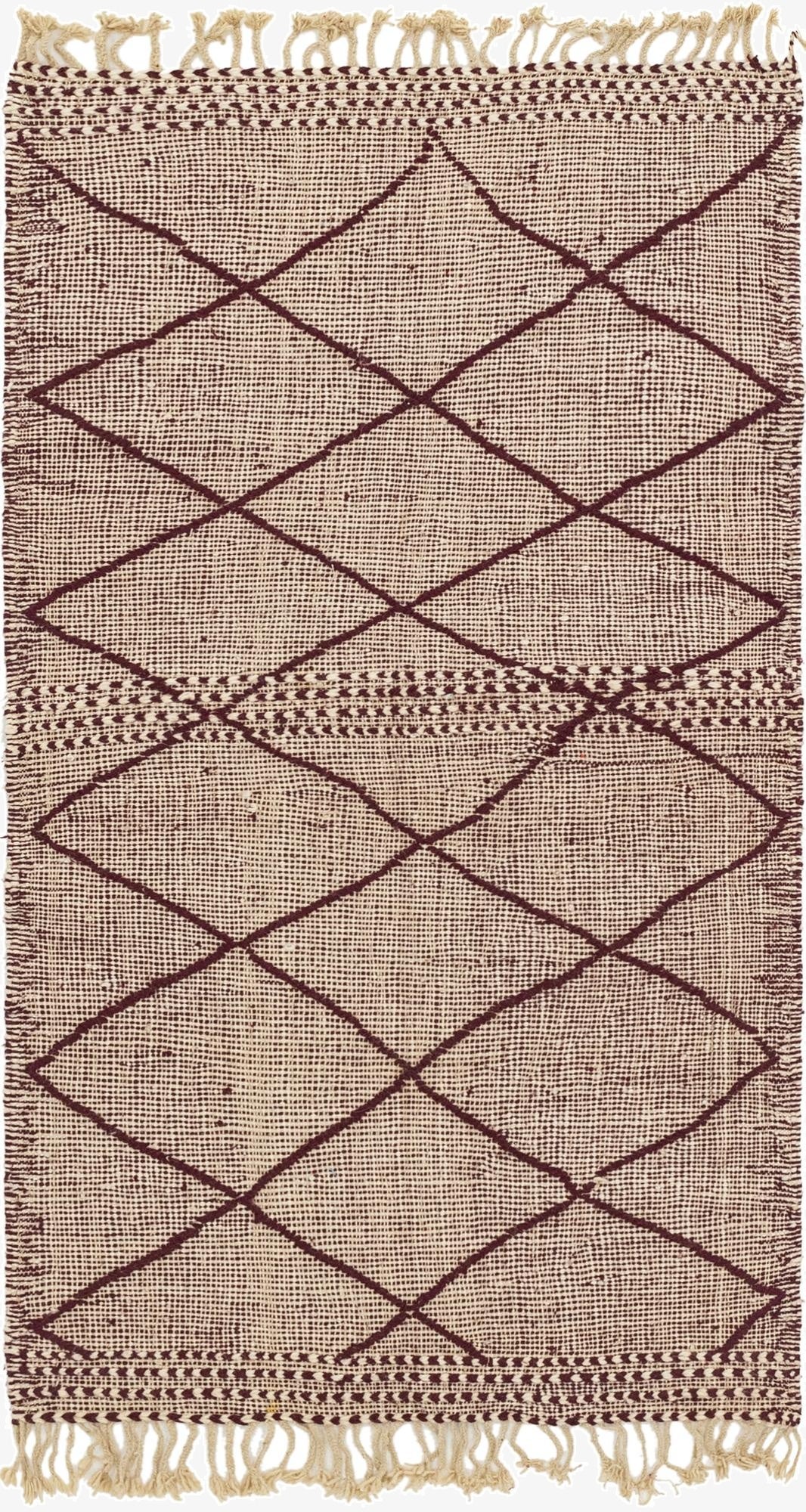  3' 9 x 6' 10  Hand Knotted Moroccan Wool Rug