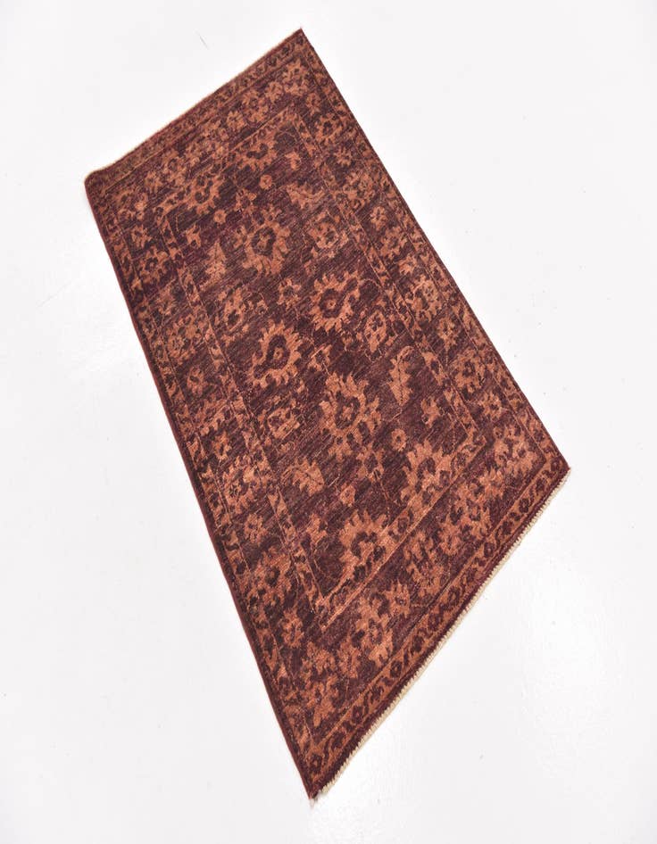 Detail image of  2' 7 x 4'  Hand Knotted Peshawar Ziegler Rug