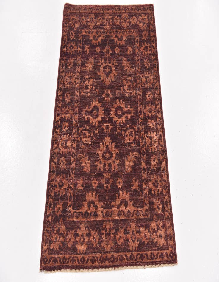 Detail image of  2' 7 x 4'  Hand Knotted Peshawar Ziegler Rug