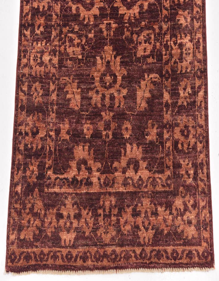 Detail image of  2' 7 x 4'  Hand Knotted Peshawar Ziegler Rug