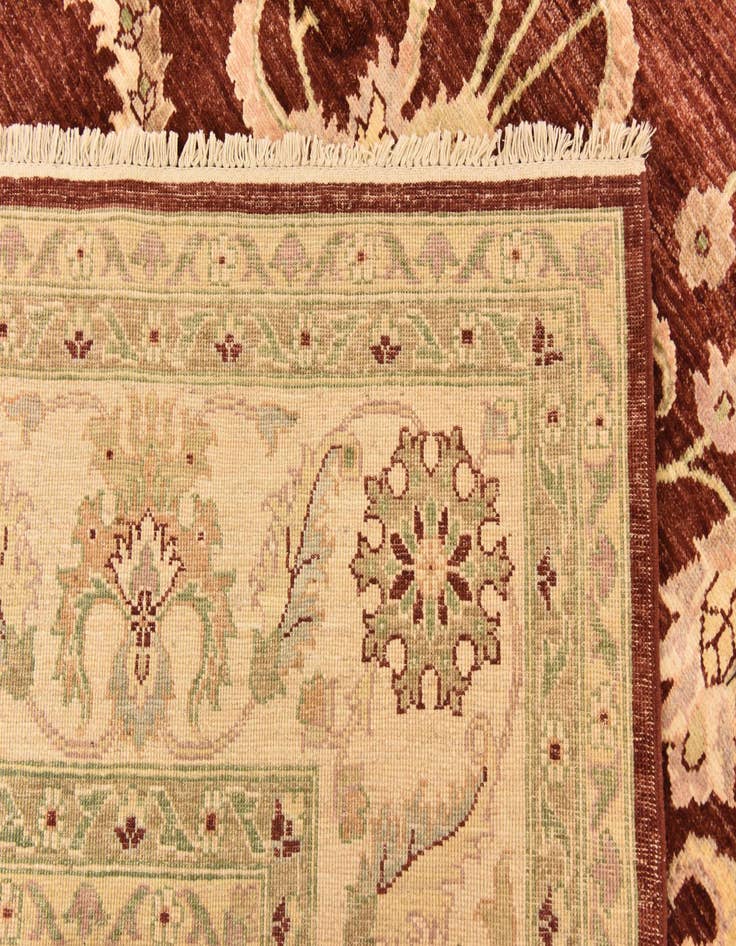 Detail image of  7' 3 x 10' 4  Hand Knotted Peshawar Ziegler Rug