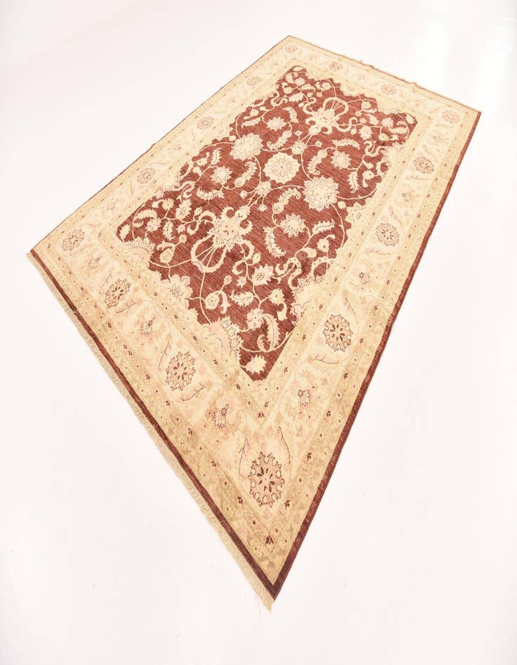 Detail image of  7' 3 x 10' 4  Hand Knotted Peshawar Ziegler Rug