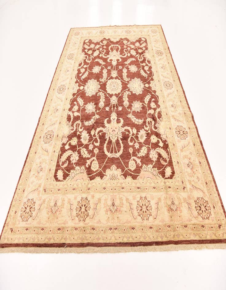 Detail image of  7' 3 x 10' 4  Hand Knotted Peshawar Ziegler Rug