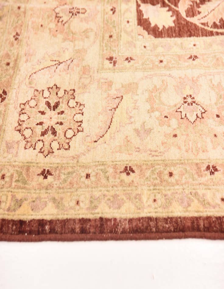 Detail image of  7' 3 x 10' 4  Hand Knotted Peshawar Ziegler Rug