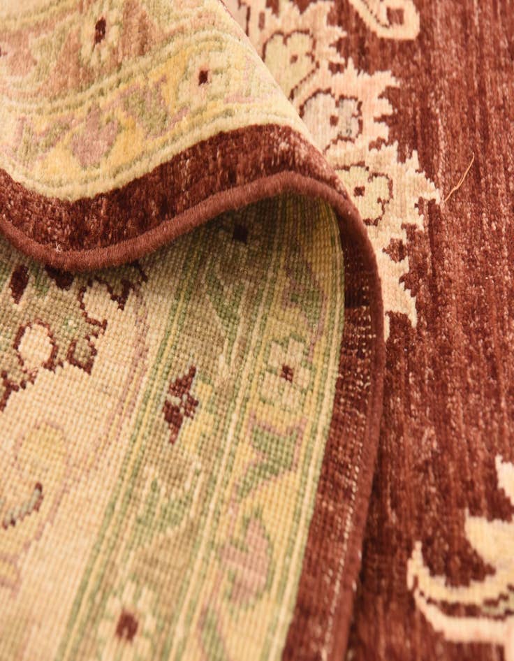 Detail image of  7' 3 x 10' 4  Hand Knotted Peshawar Ziegler Rug