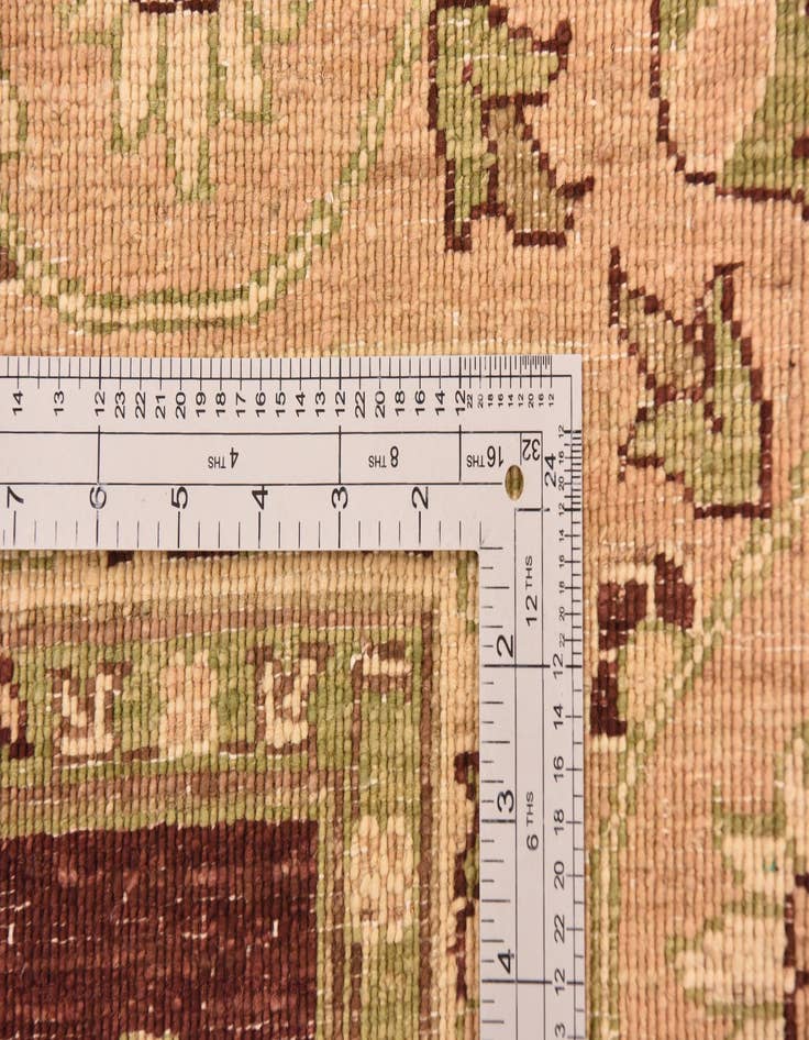 Detail image of  8' 2 x 9' 11  Hand Knotted Peshawar Ziegler Rug