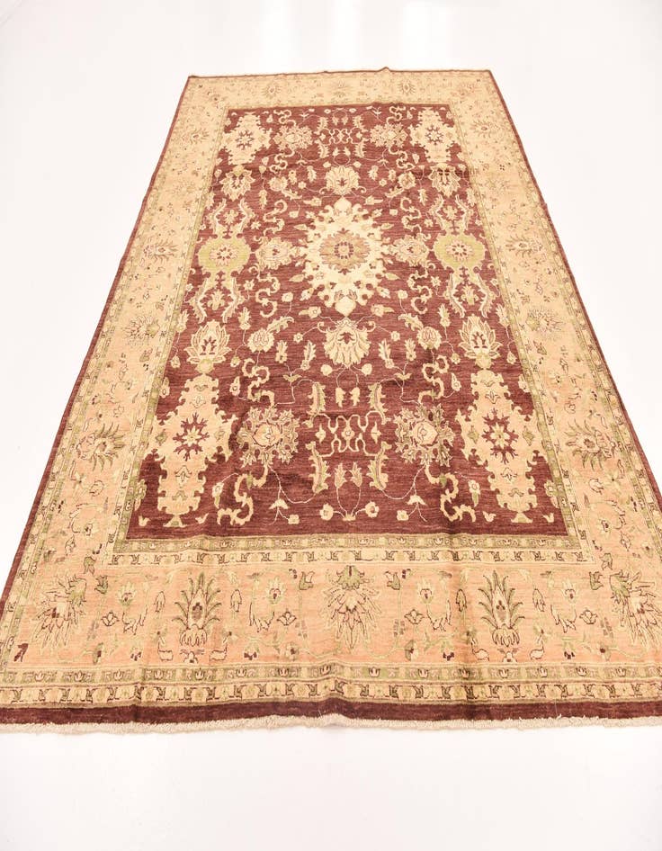 Detail image of  8' 2 x 9' 11  Hand Knotted Peshawar Ziegler Rug