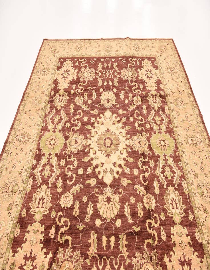 Detail image of  8' 2 x 9' 11  Hand Knotted Peshawar Ziegler Rug