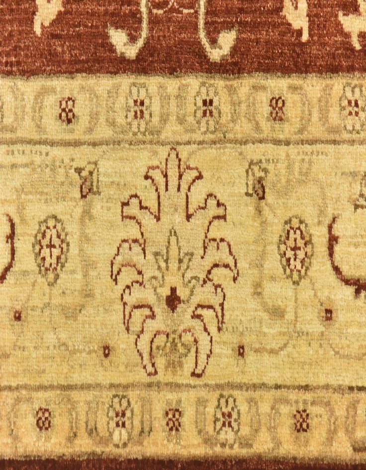 Detail image of  5' 9 x 7' 9  Hand Knotted Peshawar Ziegler Rug