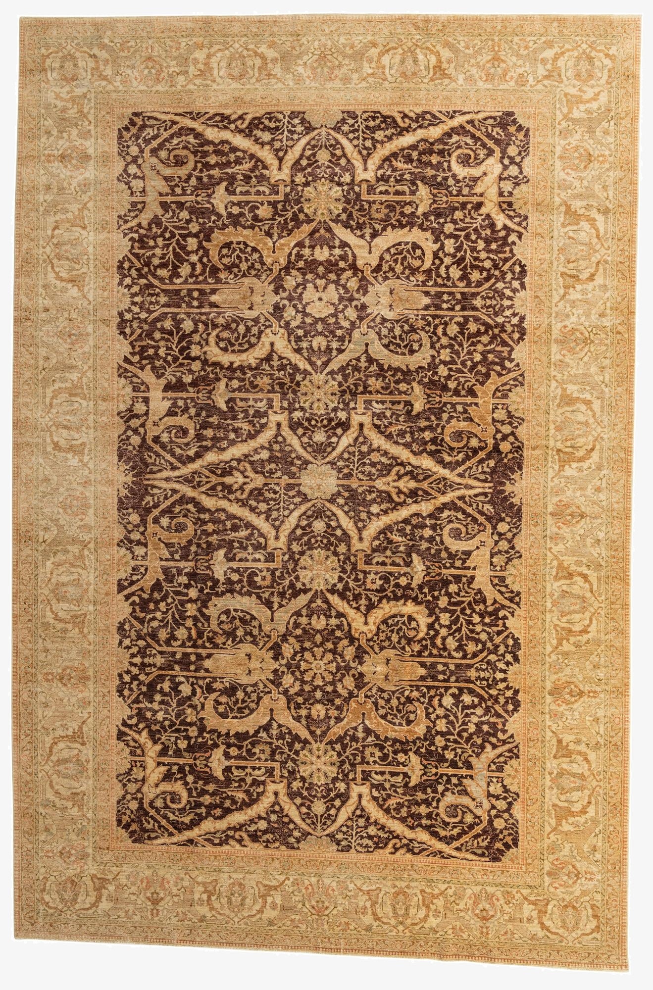  11' 9 x 17' 10  Hand Knotted Peshawar Ziegler Oriental Rug