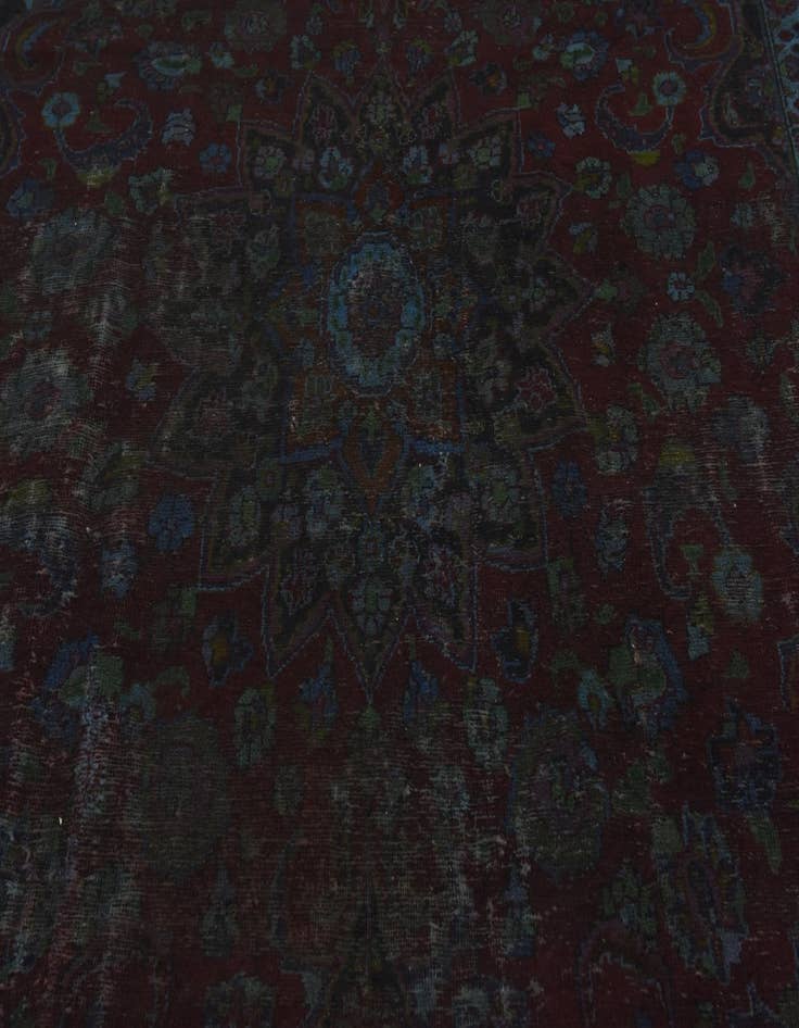 Detail image of  8' x 12'  Hand Knotted Ultra Vintage Persian Wool Rug