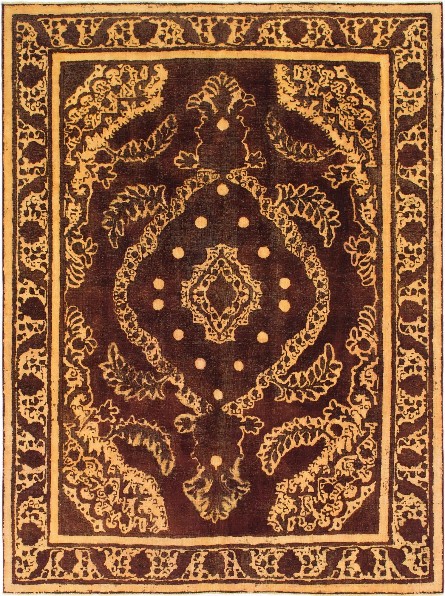  9' 7 x 12' 4  Hand Knotted Ultra Vintage Persian Wool Rug