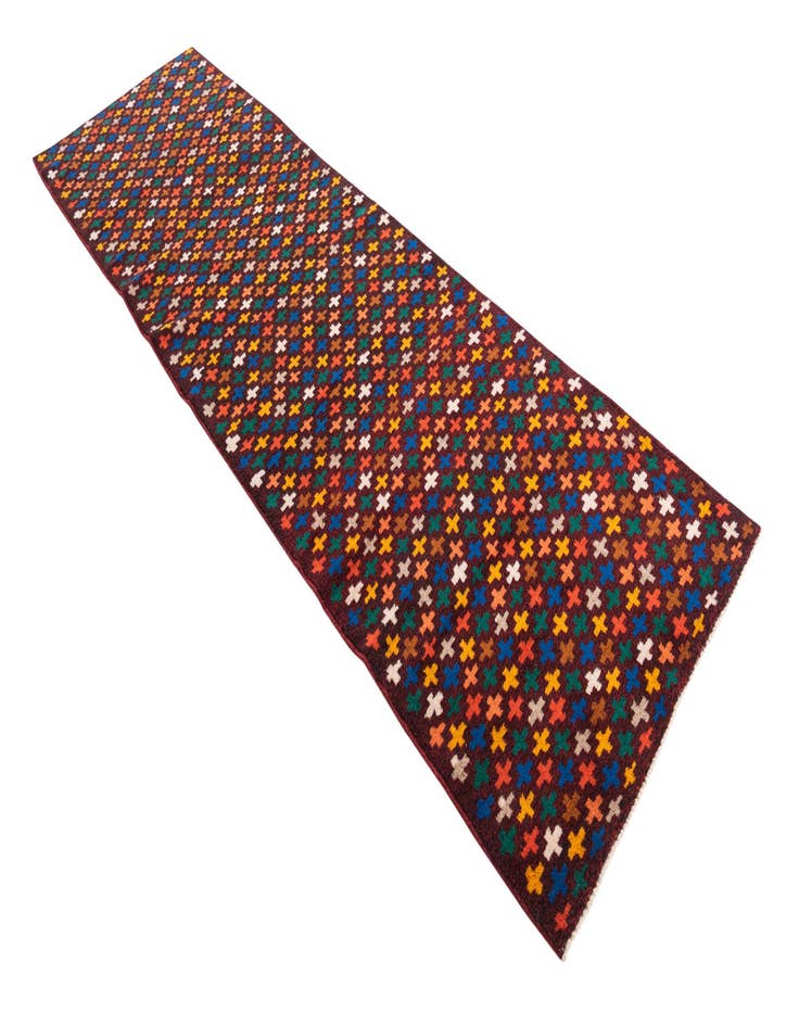 Detail image of  2' 9 x 9' 9  Hand Knotted Balouch Wool Runner Rug