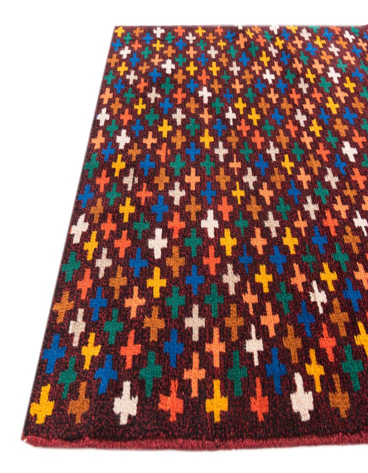 Detail image of  2' 9 x 9' 9  Hand Knotted Balouch Wool Runner Rug