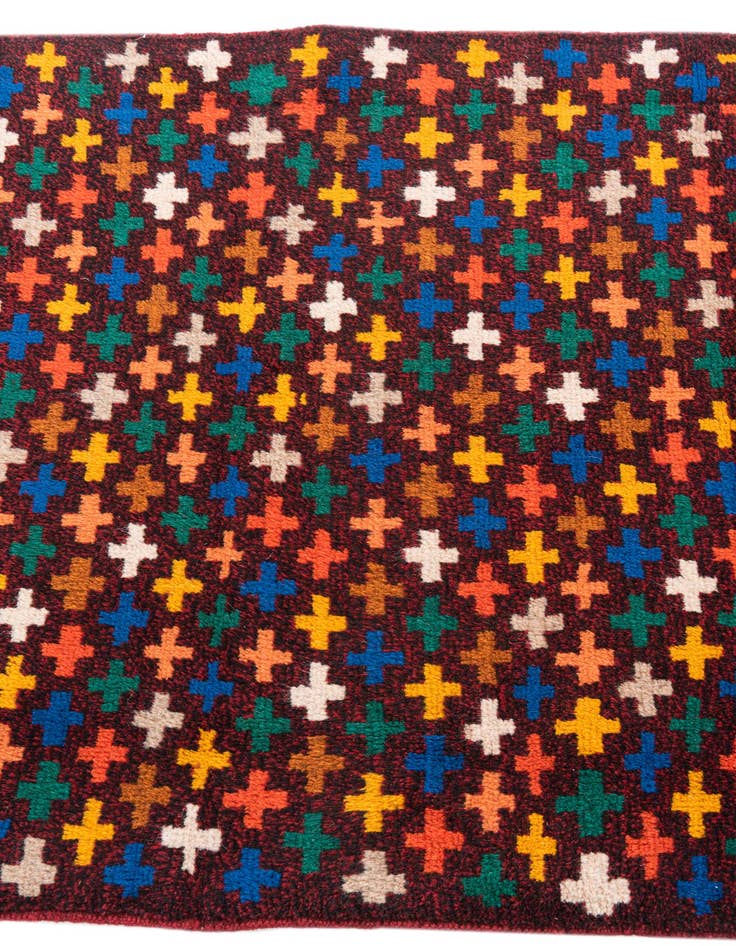 Detail image of  2' 9 x 9' 9  Hand Knotted Balouch Wool Runner Rug