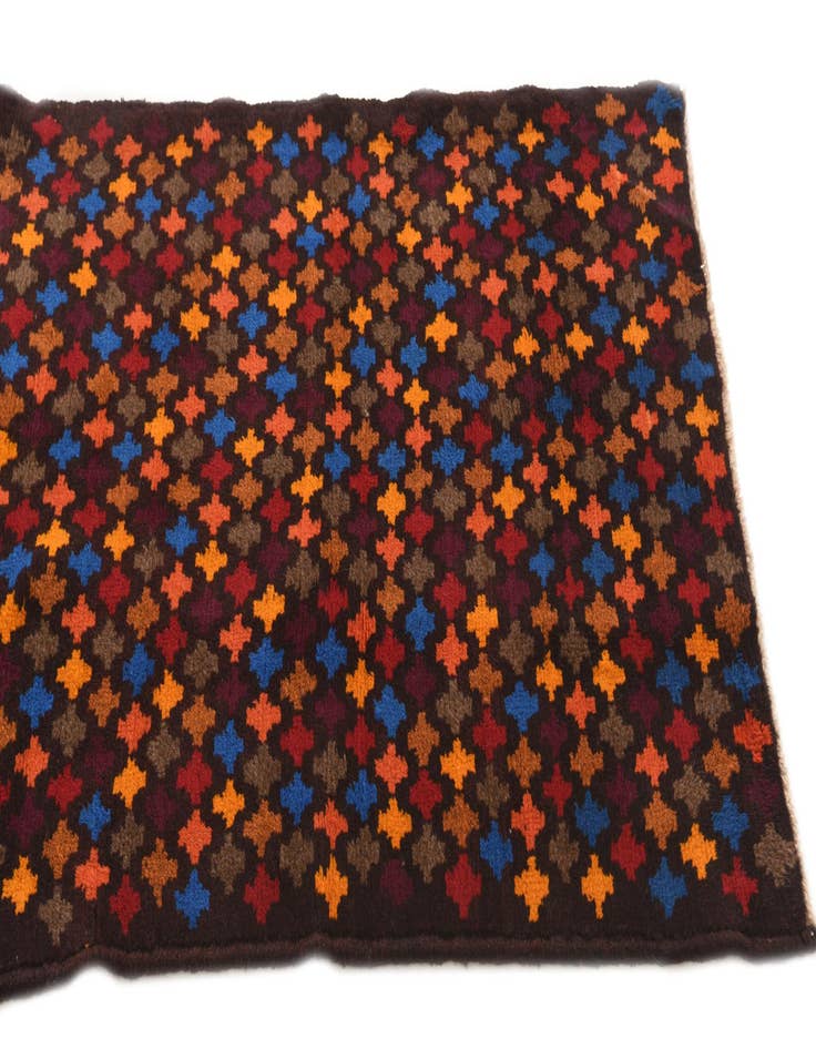 Detail image of  2' 8 x 9' 8  Hand Knotted Balouch Wool Runner Rug