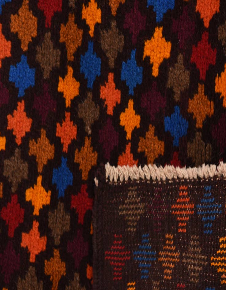 Detail image of  2' 8 x 9' 8  Hand Knotted Balouch Wool Runner Rug