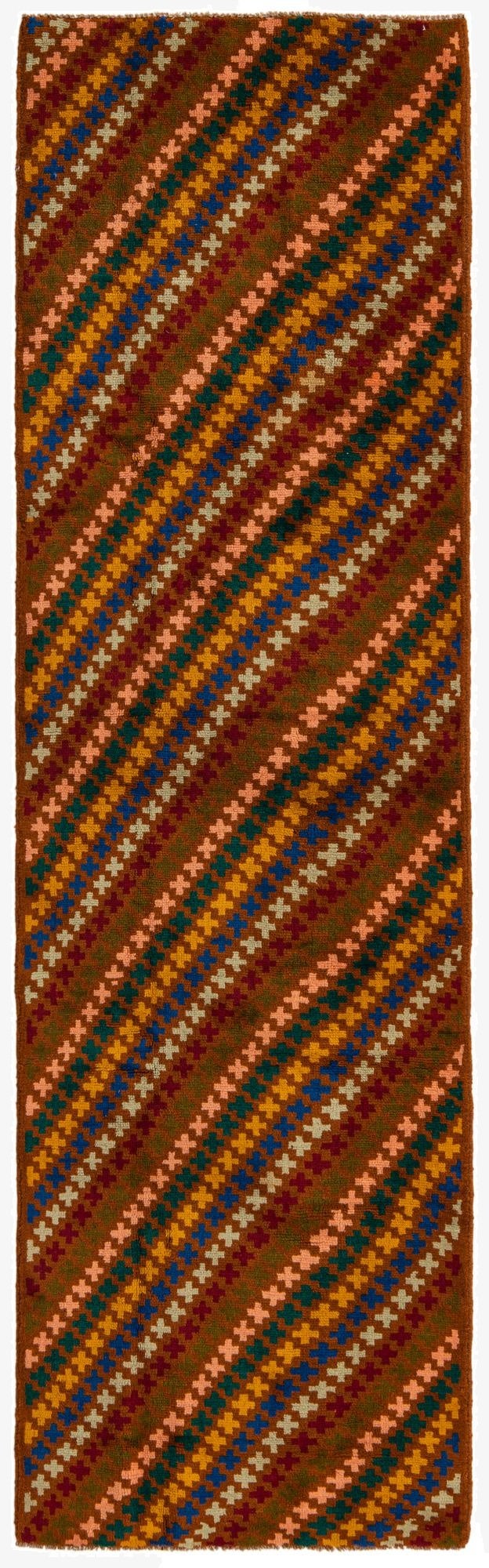  2' 8 x 9' 4  Hand Knotted Balouch Wool Runner Rug