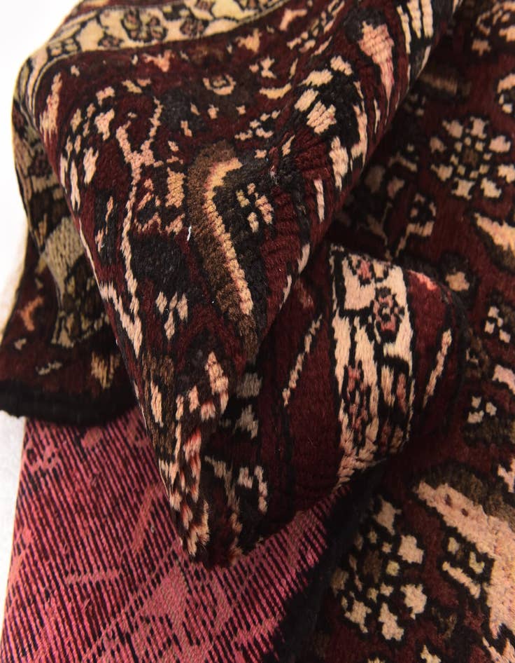 Detail image of  3' 4 x 10'  Hand Knotted Hamedan Persian Wool Runner Rug