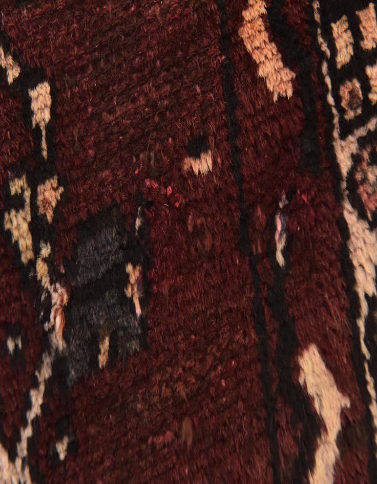 Detail image of  3' 4 x 10'  Hand Knotted Hamedan Persian Wool Runner Rug