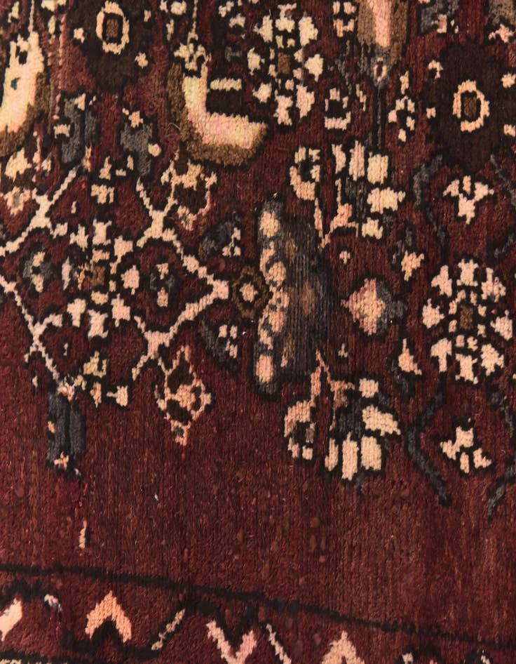 Detail image of  3' 4 x 10'  Hand Knotted Hamedan Persian Wool Runner Rug