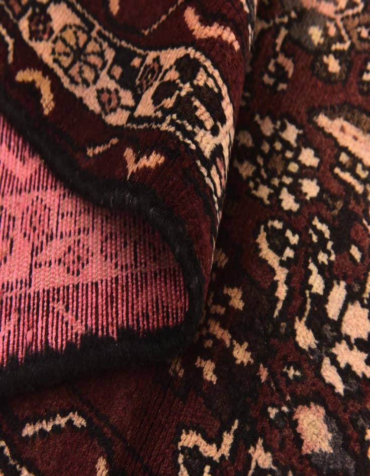 Detail image of  3' 4 x 10'  Hand Knotted Hamedan Persian Wool Runner Rug