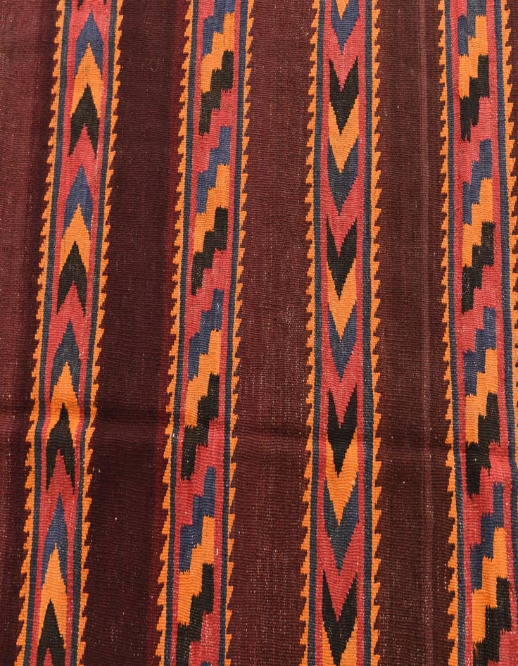 Detail image of  4' 1 x 8' 3  Hand Woven Kilim Afghan Wool Runner Rug