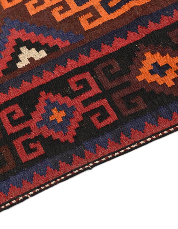 Detail image of  5' 4 x 11' 8  Hand Woven Kilim Afghan Wool Runner Rug