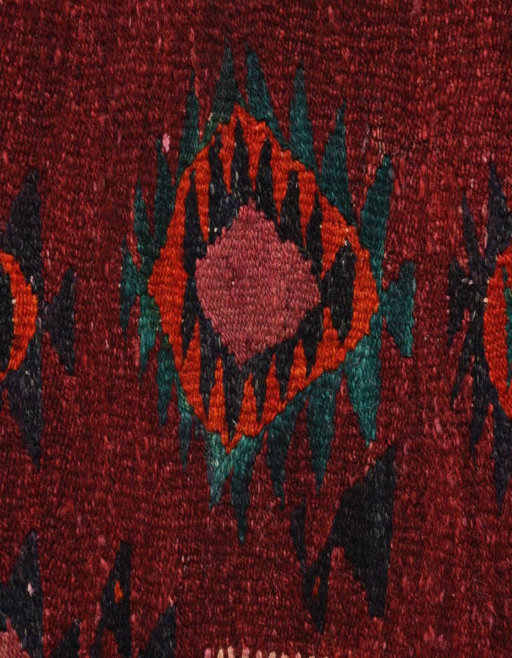 Detail image of  4' 4 x 7' 10  Hand Woven Kilim Fars Wool Runner Rug
