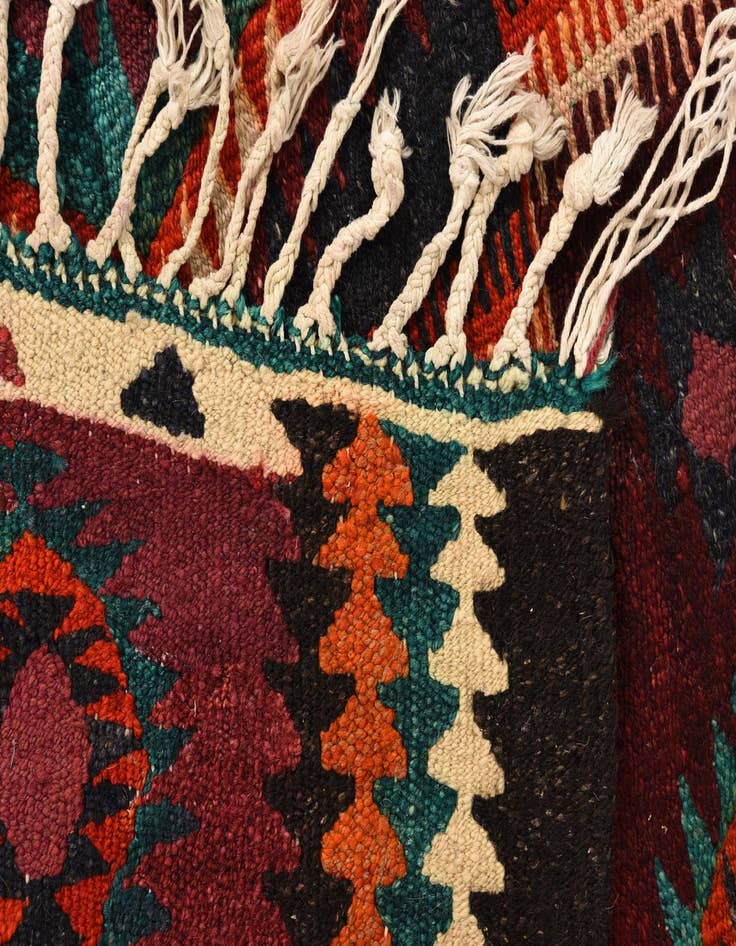 Detail image of  4' 4 x 7' 10  Hand Woven Kilim Fars Wool Runner Rug