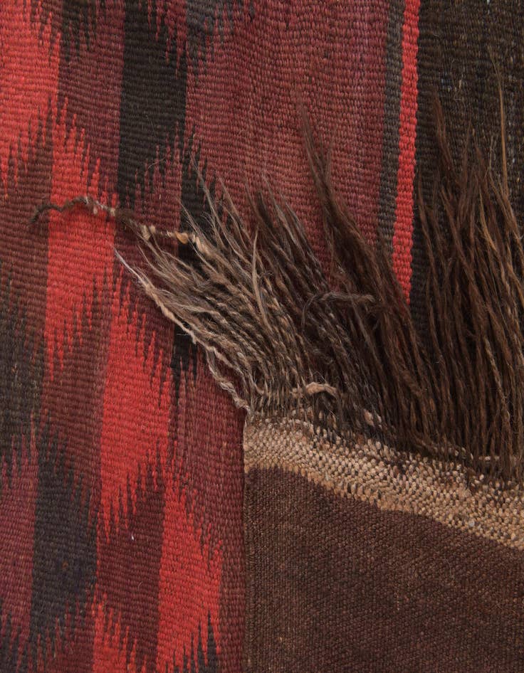 Detail image of  4' 7 x 11' 5  Hand Woven Kilim Fars Wool Runner Rug