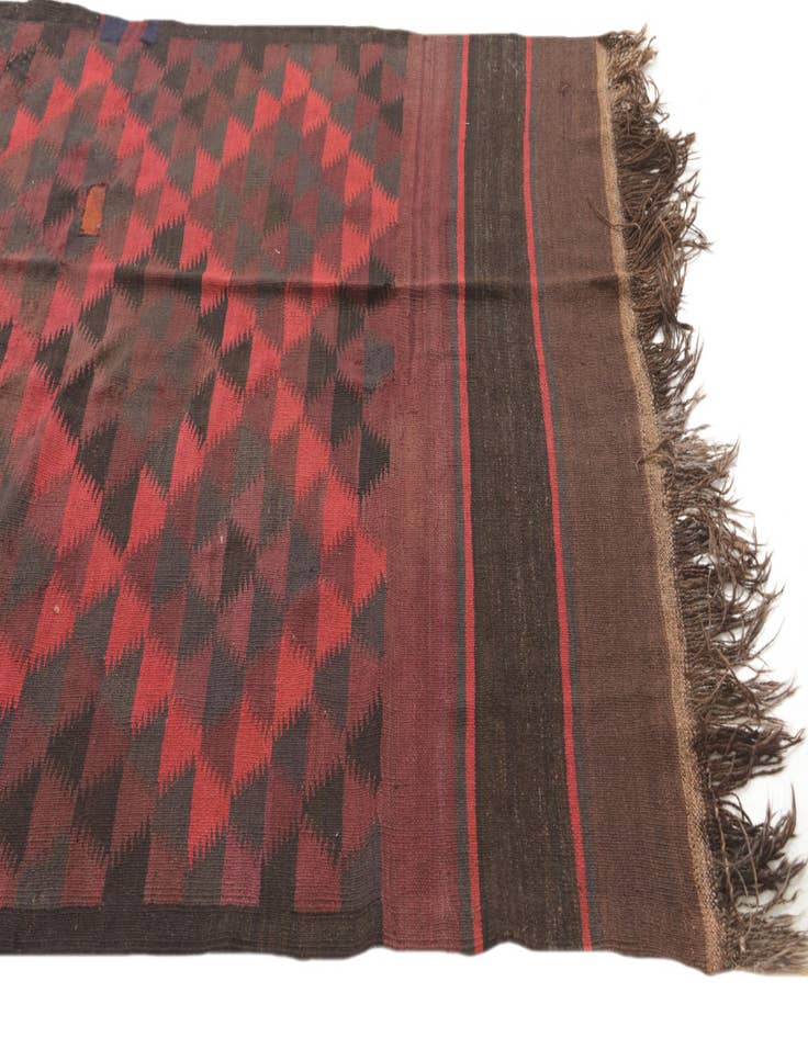 Detail image of  4' 7 x 11' 5  Hand Woven Kilim Fars Wool Runner Rug