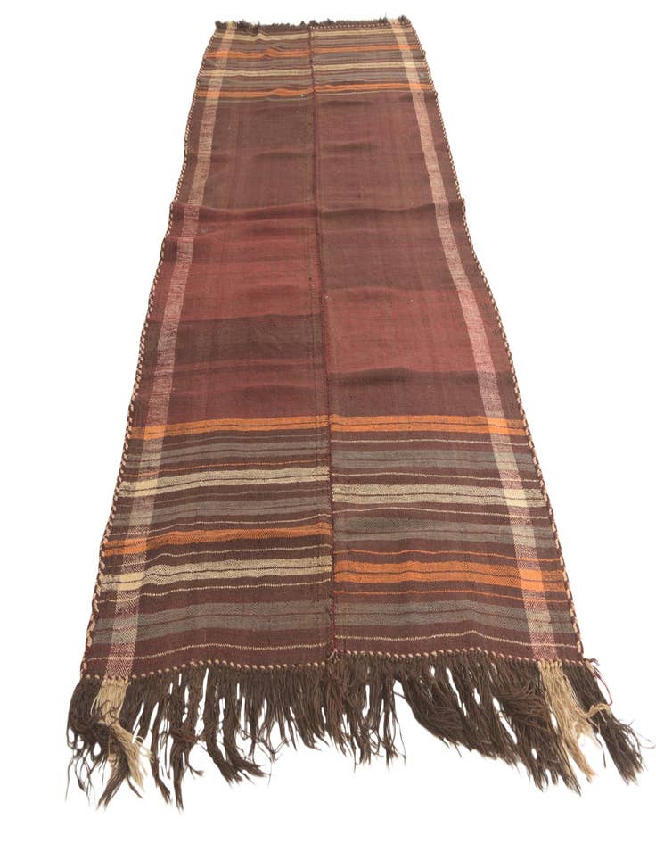 Detail image of  5' 3 x 10' 3  Hand Woven Kilim Fars Wool Runner Rug