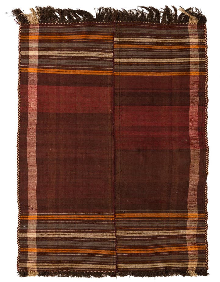  5' 3 x 10' 3  Hand Woven Kilim Fars Wool Runner ...