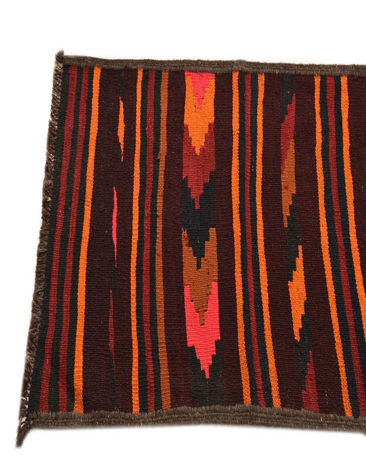 Detail image of  1' 10 x 10' 6  Hand Woven Kilim Fars Wool Runner Rug