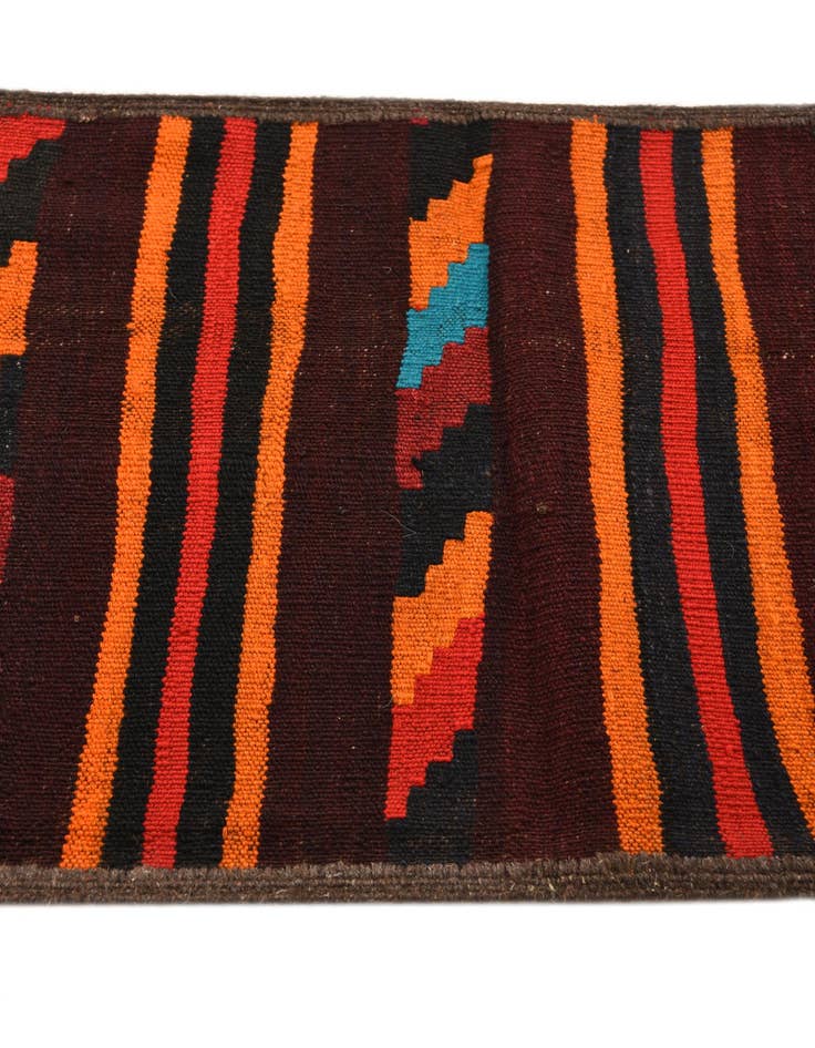 Detail image of  1' 10 x 10' 6  Hand Woven Kilim Fars Wool Runner Rug