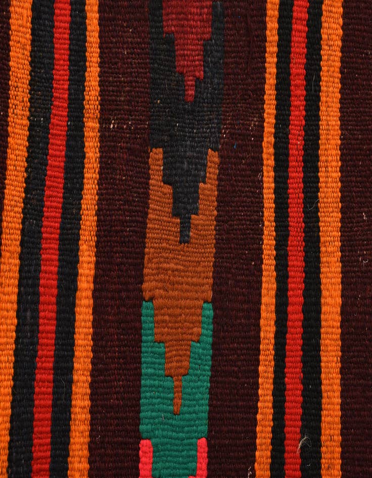 Detail image of  1' 10 x 10' 6  Hand Woven Kilim Fars Wool Runner Rug