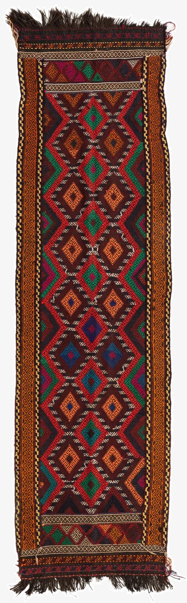  2' 6 x 8' 4  Hand Woven Kilim Fars Wool Runner Rug
