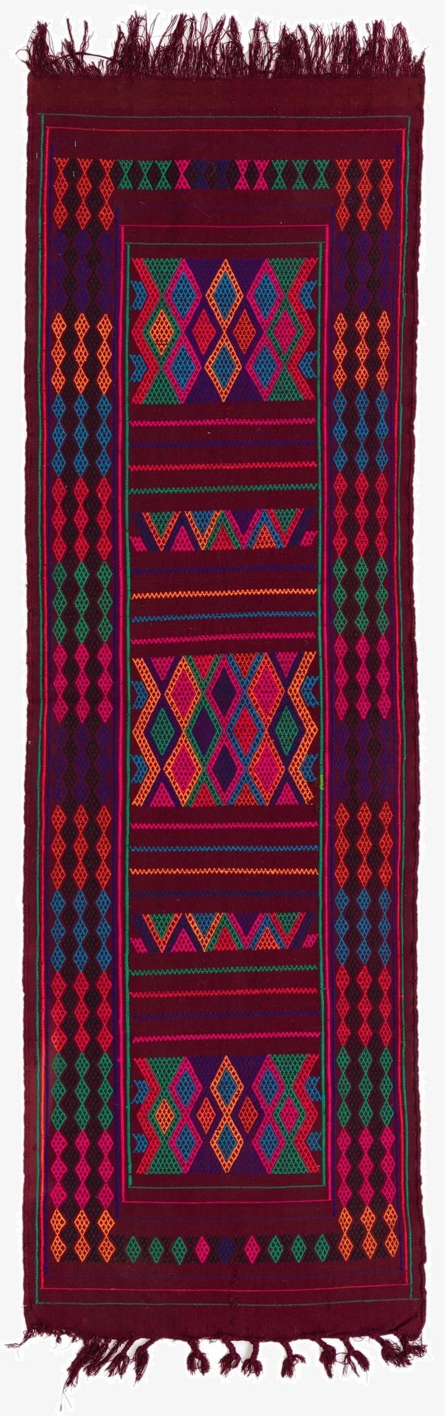  2' 8 x 8' 7  Hand Knotted Kilim Fars Persian Wool Runner Rug