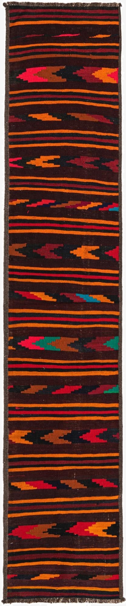  1' 10 x 10' 6  Hand Woven Kilim Fars Wool Runner Rug
