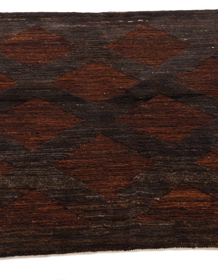 Detail image of  3' 9 x 11' 8  Hand Knotted Moroccan Wool Runner Rug