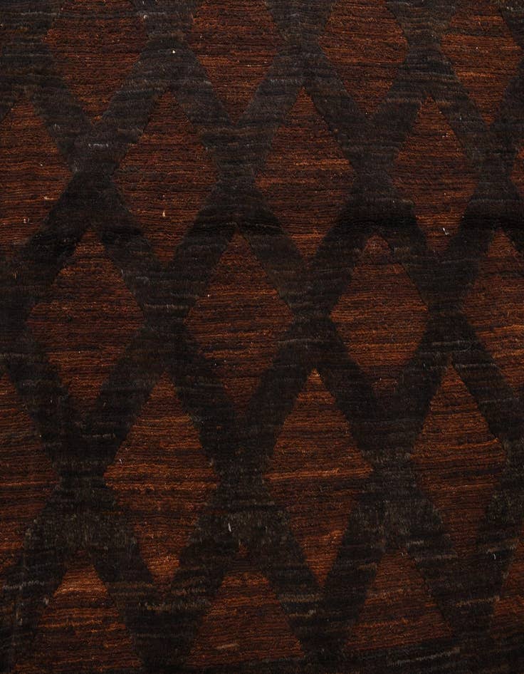 Detail image of  3' 9 x 11' 8  Hand Knotted Moroccan Wool Runner Rug