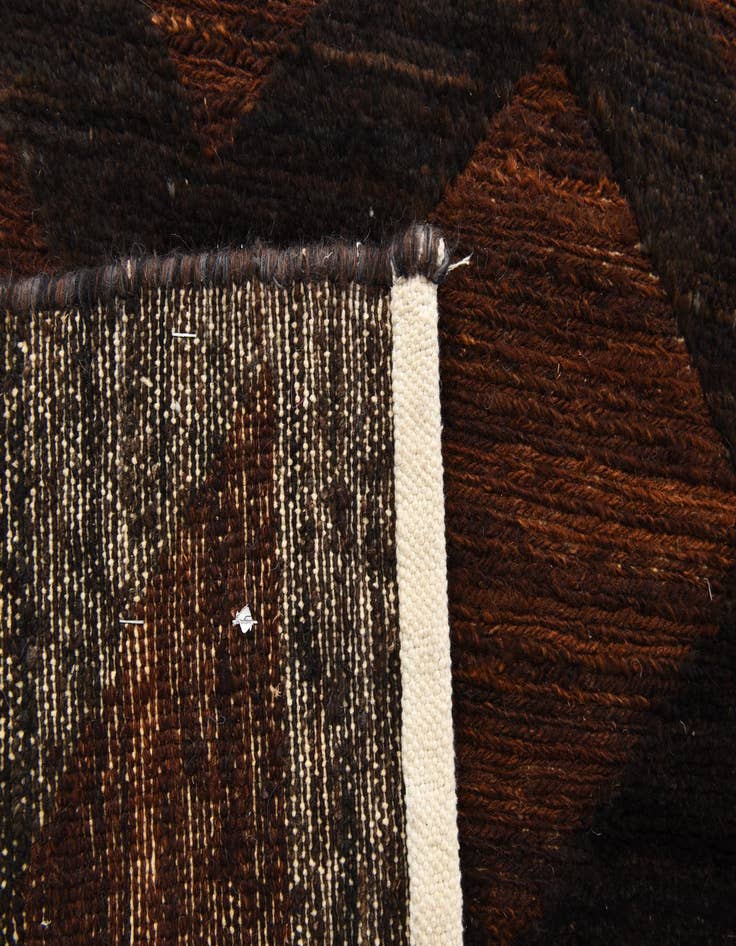 Detail image of  3' 9 x 11' 8  Hand Knotted Moroccan Wool Runner Rug