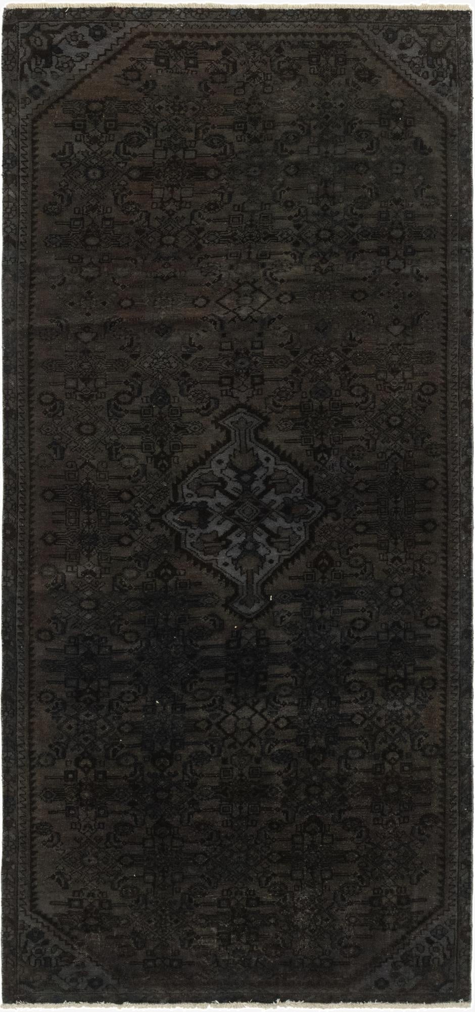  4' x 9' 3  Hand Knotted Ultra Vintage Persian Wool Runner Rug
