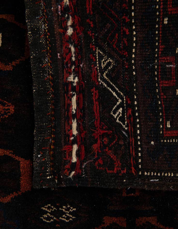 Detail image of  2' 6 x 2' 7  Hand Knotted Balouch Persian Wool Square Rug
