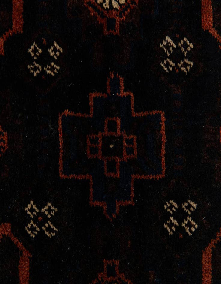 Detail image of  2' 6 x 2' 7  Hand Knotted Balouch Persian Wool Square Rug