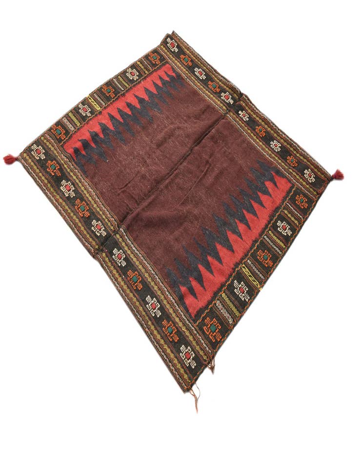 Detail image of  4' 7 x 4' 8  Hand Woven Kilim Fars Wool Square Rug