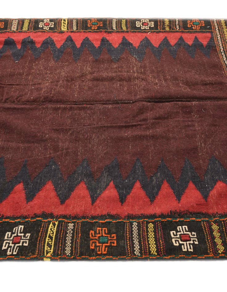 Detail image of  4' 7 x 4' 8  Hand Woven Kilim Fars Wool Square Rug