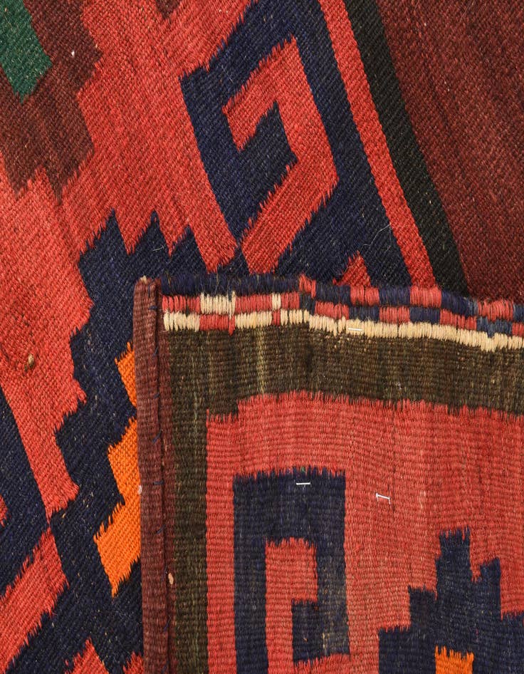 Detail image of  4' 4 x 5' 1  Hand Woven Kilim Fars Wool Square Rug