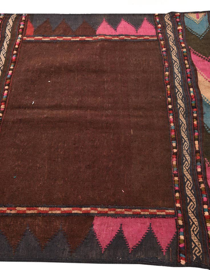 Detail image of  4' x 4'  Hand Woven Kilim Fars Wool Square Rug